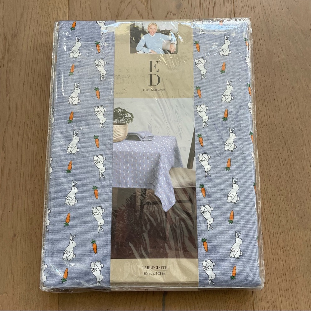 ED Ellen Degeneres Bunny Tablecloth Oblong
